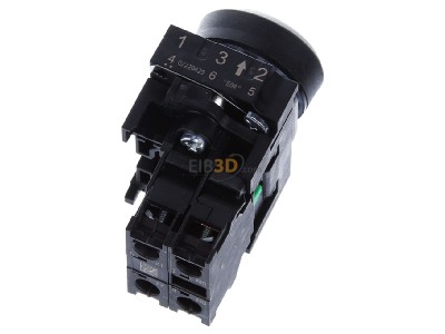 Ansicht oben hinten Siemens 3SU1102-0AB40-1BA0 Drucktaster 1S, 24VAC/DC 