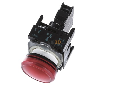 View up front Siemens Indus.Sector 3SU1102-6AA20-1AA0 Indicator light red 24VAC/DC 
