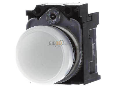 Front view Siemens 3SU1102-6AA60-1AA0 Indicator light white 24VAC/DC 
