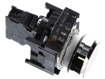 View top left Siemens 3SU1150-0AB20-1CA0 Complete push button red 

