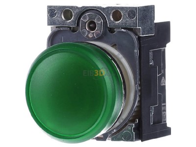 Front view Siemens 3SU1156-6AA40-1AA0 Indicator light green 230VAC 
