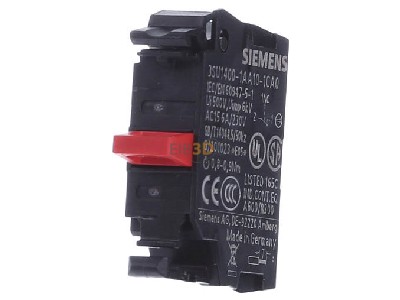 Frontansicht Siemens 3SU1400-1AA10-1CA0 Kontaktmodul mit 1 Schaltglied,1� 
