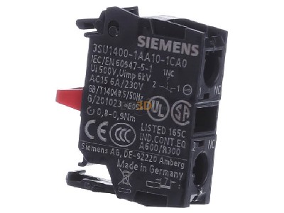 Ansicht rechts Siemens 3SU1400-1AA10-1CA0 Kontaktmodul mit 1 Schaltglied,1� 