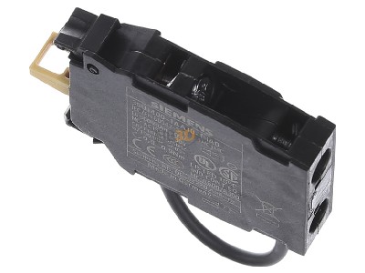 View top right Siemens 3SU1400-1AA10-1HA0 Auxiliary contact block 0 NO/1 NC 
