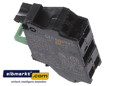 Ansicht oben links Siemens Indus.Sector 3SU14001AA103BA0 Kontaktmodul mit 1 Schaltglied,1S 3SU1400-1AA10-3BA0