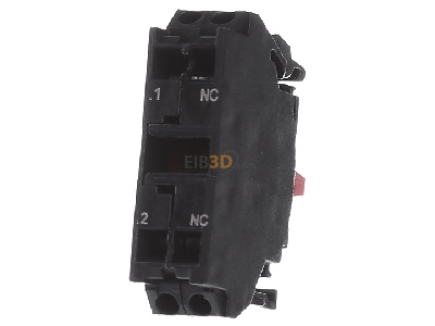 Front view Siemens 3SU1400-1AA10-3CA0 Auxiliary contact block 0 NO/1 NC 
