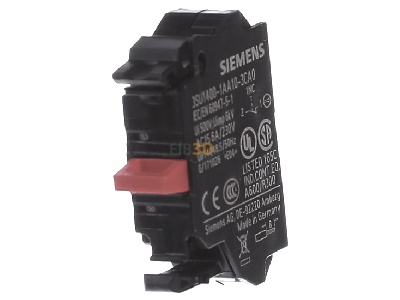 Back view Siemens 3SU1400-1AA10-3CA0 Auxiliary contact block 0 NO/1 NC 
