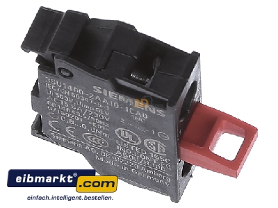 Ansicht oben links Siemens Indus.Sector 3SU1400-2AA10-1CA0 Kontaktmodul mit 1 Schaltglied,1 
