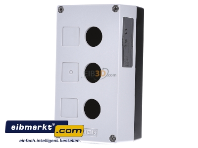 Frontansicht Siemens Indus.Sector 3SU1803-0AA00-0AB1 Gehuse fr Befehlsgerte 22mm, rund 