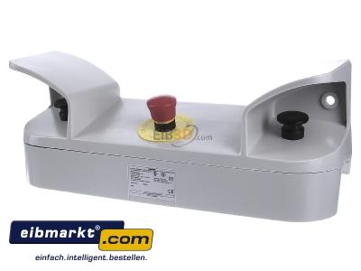 Frontansicht Siemens Indus.Sector 3SU18033NB001AE1 Zweihand-Bedienpult 2x1S+1 3SU1803-3NB00-1AE1