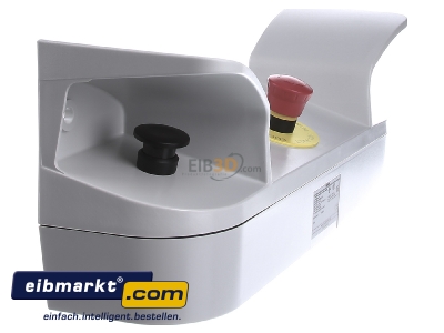 Ansicht links Siemens Indus.Sector 3SU18033NB001AE1 Zweihand-Bedienpult 2x1S+1 3SU1803-3NB00-1AE1
