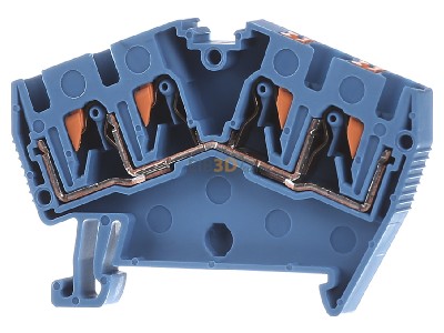 Front view Phoenix PTS 4-QUATTRO BU Feed-through terminal block 6,2mm 32A 
