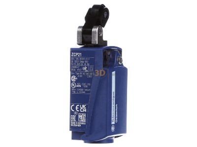 View on the left Telemechanique Sensors XCKP2121P16 Roller lever switch IP66/IP67 
