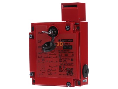 Front view Telemechanique Sensors XCSE7312 Position switch with guard locking IP67K
