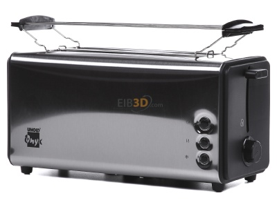 Front view Unold 38915 eds/sw 4-slice toaster 1400W stainless steel 
