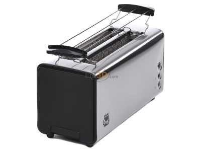 Ansicht oben links Unold 38915 eds/sw Toaster OnyxDouplex,4Scheib 