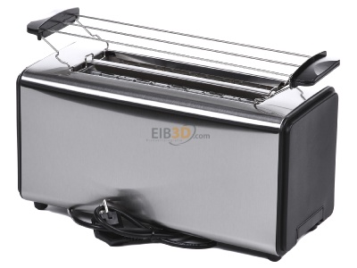 Top rear view Unold 38915 eds/sw 4-slice toaster 1400W stainless steel 
