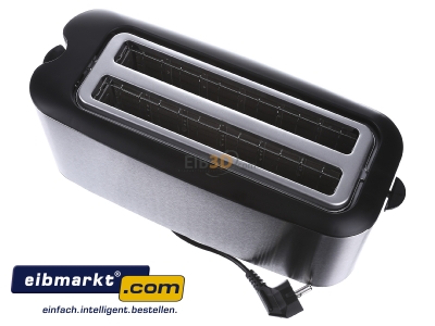 Top rear view Severin AT 2509 eds 4-slice toaster 1400W stainless steel
