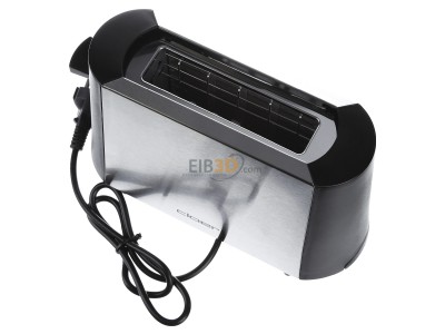 Top rear view Cloer 3890 eds Toaster 600W stainless steel 
