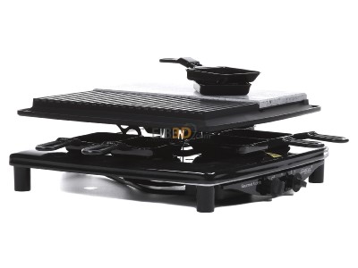 View on the left Steba RC 4 plus sw Raclette set 1450W 8 pans 
