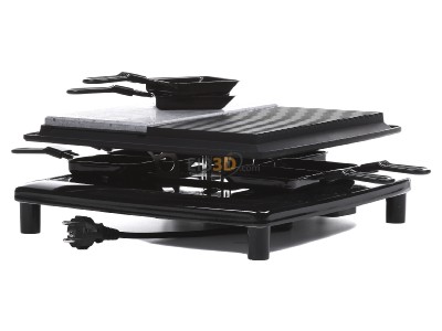 Back view Steba RC 4 plus sw Raclette set 1450W 8 pans 
