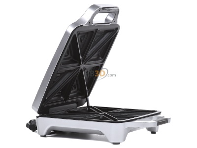 View on the left Cloer 6269 Sandwich toaster 1800W silver 
