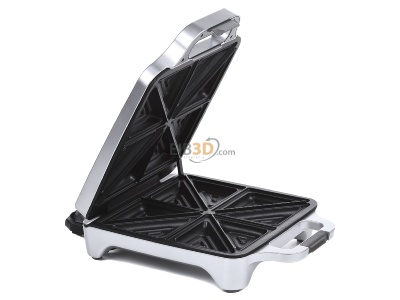 View top left Cloer 6269 Sandwich toaster 1800W silver 
