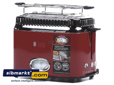Front view Varta Cons.Russell 21680-56 2-slice toaster 1300W red 
