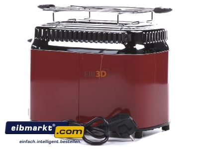 Ansicht hinten Varta Cons.Russell 21680-56 Kompakt-Toaster Retro Ribbon Red 