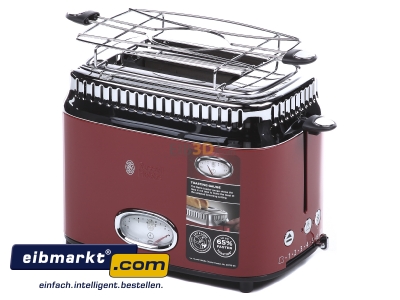 View up front Varta Cons.Russell 21680-56 2-slice toaster 1300W red 
