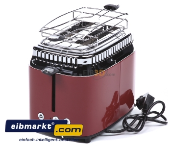 Ansicht oben rechts Varta Cons.Russell 21680-56 Kompakt-Toaster Retro Ribbon Red 