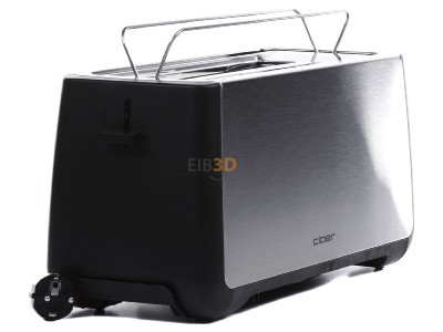 Ansicht links Cloer 3579 eds/sw Toaster 4 Scheiben XXL 