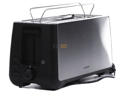 Ansicht rechts Cloer 3579 eds/sw Toaster 4 Scheiben XXL 