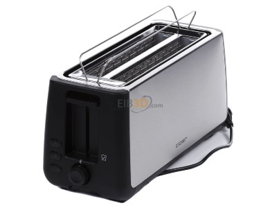 Ansicht oben rechts Cloer 3579 eds/sw Toaster 4 Scheiben XXL 