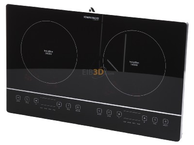 Ansicht oben vorne Rommelsbacher CT 3405/IN sw Induktionskochtafel Doppel,3400W 