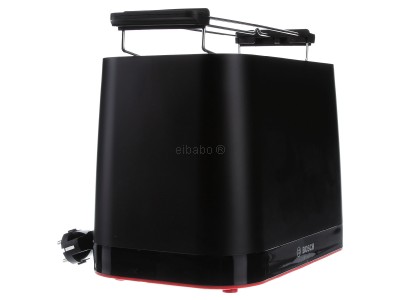 View on the left Bosch SDA TAT3M123 sw 2-slice toaster 950W black
