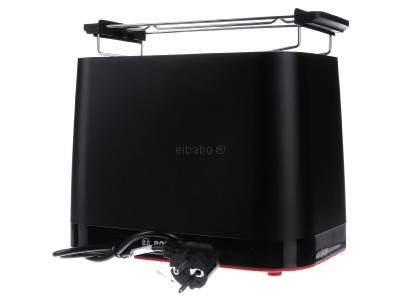Back view Bosch SDA TAT3M123 sw 2-slice toaster 950W black
