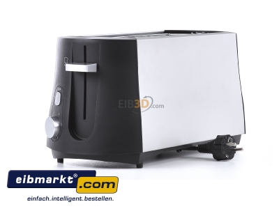 View on the right Cloer 3710 sw/metall matt 4-slice toaster 1380W stainless steel
