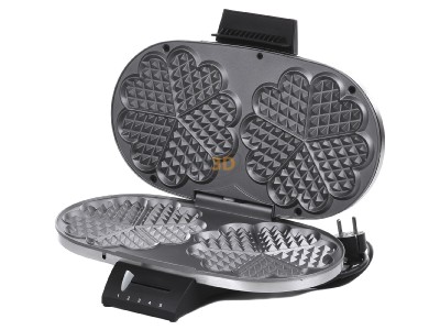 Ansicht oben vorne Cloer 1329 eds matt Doppelwaffelautomat 1200W 