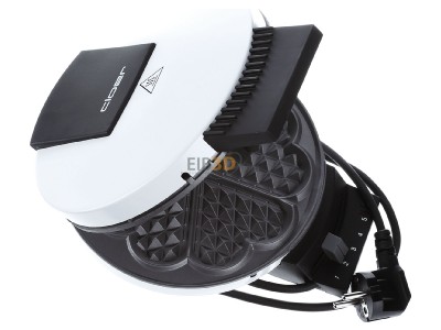 Ansicht oben links Cloer 171 ws Waffelautomat Backfl. 20 cm 