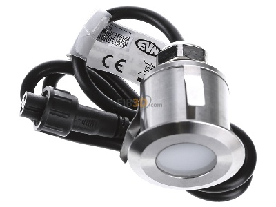 Ansicht oben vorne EVN Lichttechnik P67 101001 LED-Einbauleuchte 12VDC 1W cw 