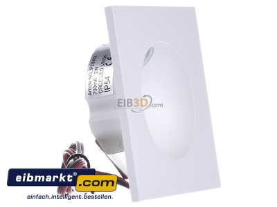 Ansicht links EVN Lichttechnik P20402 ws P-LED Wandeinbauleuchte IP54 700mA 2W 3000K 