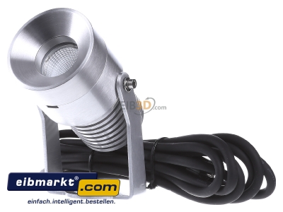 Frontansicht EVN Elektro PC 670502 alu-mt P-LED COB Spot m.Erdspie 24VDC 5W 3000K IP67 