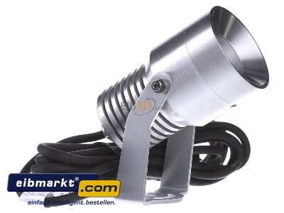 Ansicht links EVN Elektro PC 670502 alu-mt P-LED COB Spot m.Erdspie 24VDC 5W 3000K IP67 