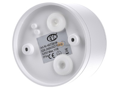 Ansicht hinten EVN 487001N ws Decken-/Wandleuchte 230V GX53 11W IP54 