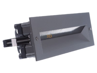 Ansicht links BEGA Gantenbrink 33054AK3 Einbauleuchte, silber 3000K 