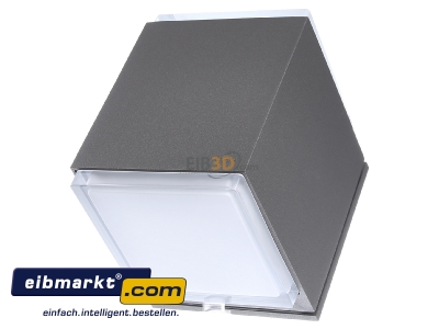 Frontansicht BEGA Gantenbrink 33549A Wandleuchte, silber 3000K 