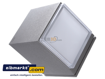 Ansicht oben rechts BEGA Gantenbrink 33549A Wandleuchte, silber 3000K 