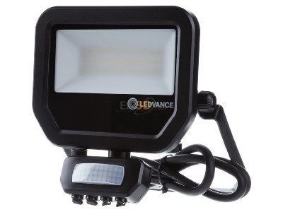 Front view Ledvance FL20SNP17W2K4LM840.B LED floodlight 840, sensor, black 
