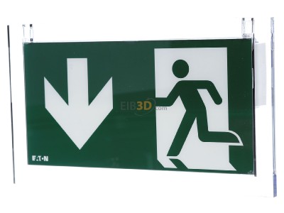 Frontansicht Ceag CrystalWay 19521 AT LED-Rettungszeichenleuchte RAL9003 IP42 20m 